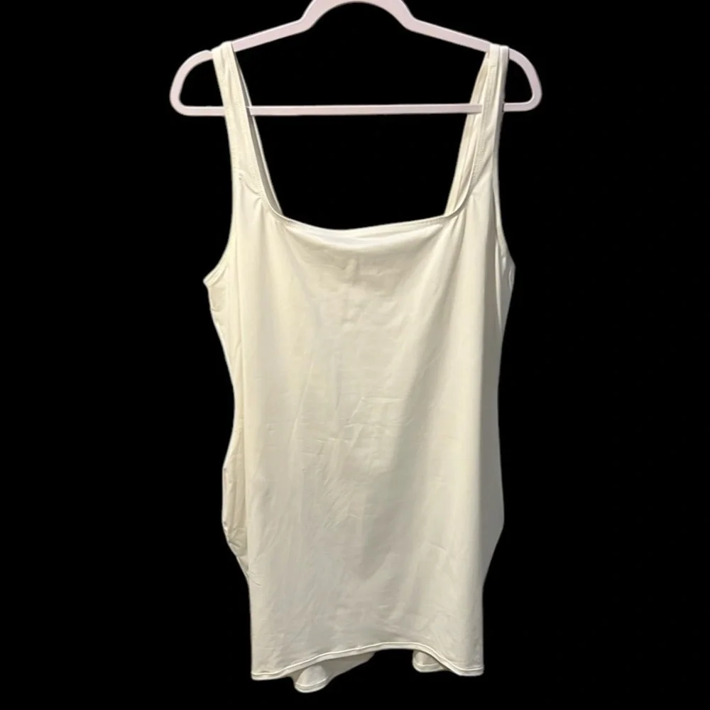 NWT SKIMS Off White Swim Tank Dress size 4 X